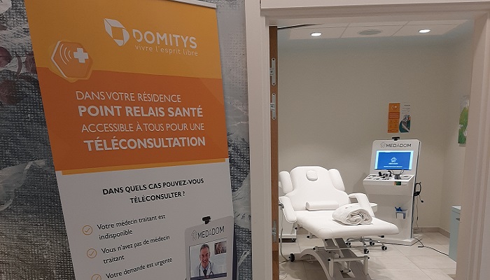 Photo d'un bureau de téléconsultation chez Domitys résidence senior