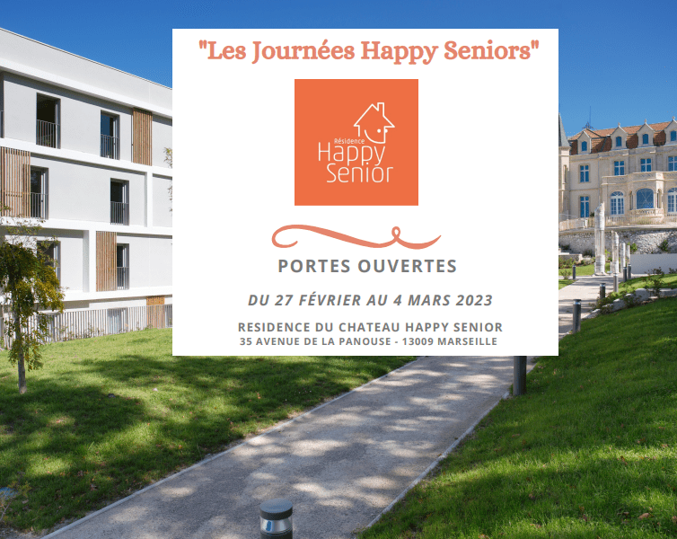 Affiche journée portes ouvertes à la résidence happy senior