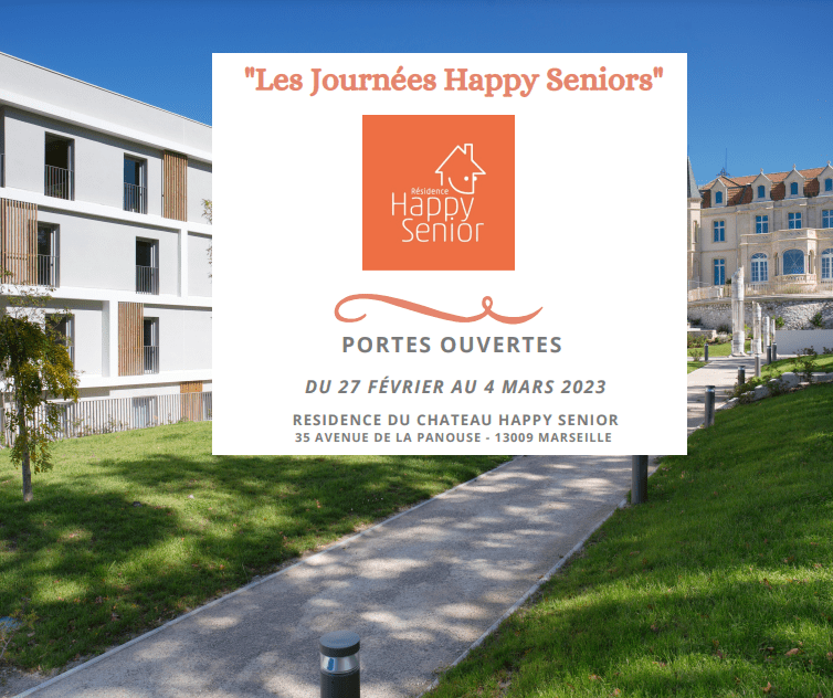 Affiche journée portes ouvertes à la résidence happy senior