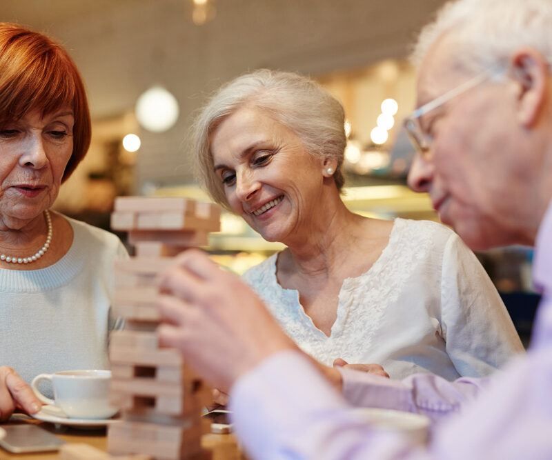Photo d'un groupe de senior jouant au Kapla