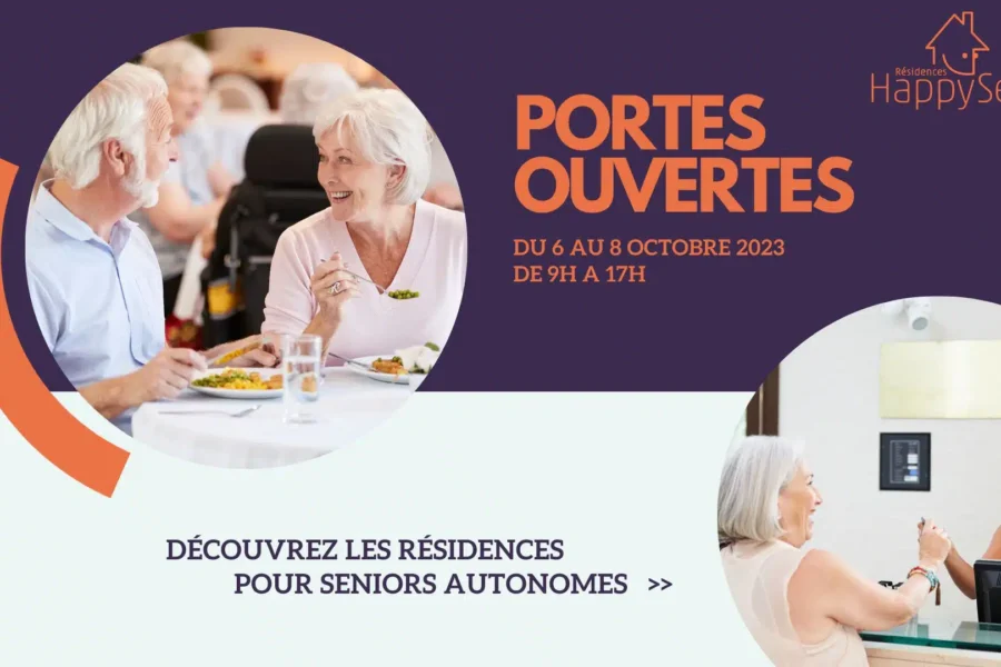 Affiche journée portes ouvertes happy senior