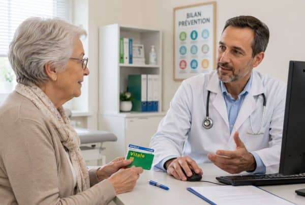 Une femme senior qui s'adresse à un médecin pour réaliser son bilan prévention