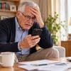 Un homme senior victime d'une arnaque en ligne