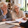 Un couple senior entrain de s'informer à propos de leur protection juridique