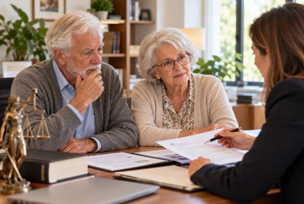 Un couple senior entrain de s'informer à propos de leur protection juridique
